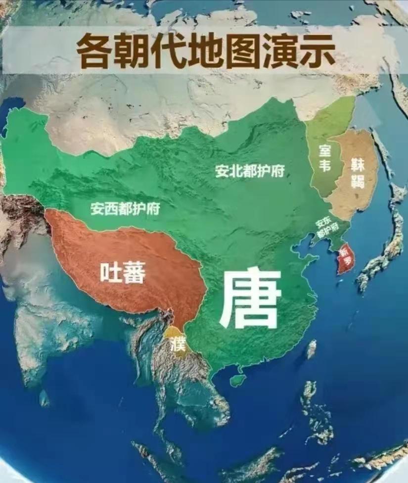中国古代历朝历代版图到底有多大,中国古代历朝历代疆域变化示意图