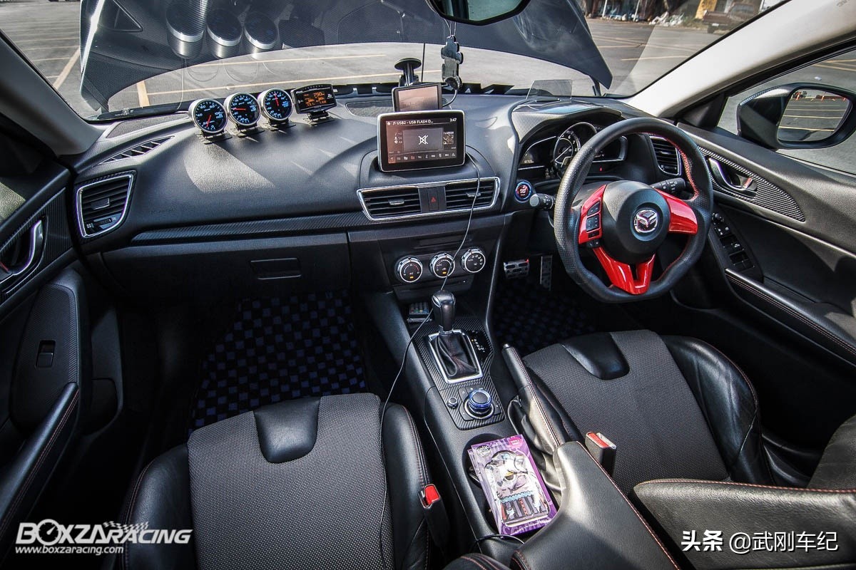 昂克赛拉战斗灰改装最帅效果,马自达3昂克赛拉改装中控显示屏