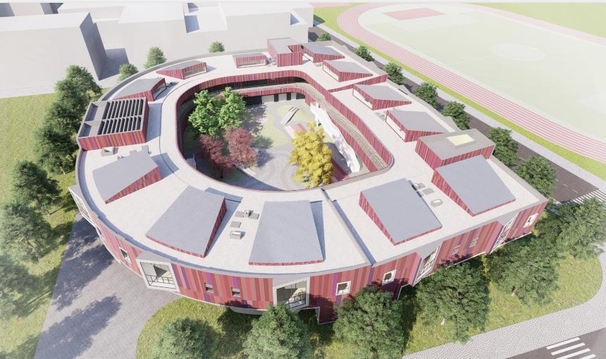 生态城将要建成的学校,生态城实验小学周边规划图