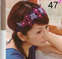 毛线钩织编发头饰网红爆款教程,手工钩簪子发饰爆款教程