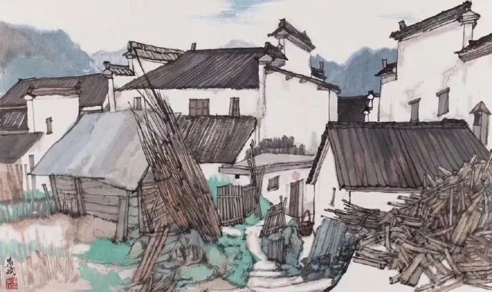 优秀的色彩风景写生作品,下乡风景速写写生教程