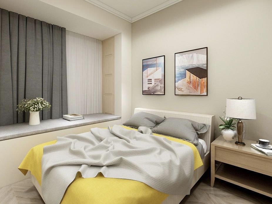 80平米二室一厅北欧风格设计图,80平方小户型装修北欧两室一厅