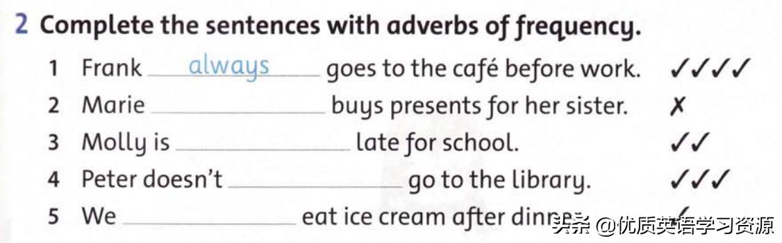 英语中如何区分频率和频数,英语语法微课频度副词