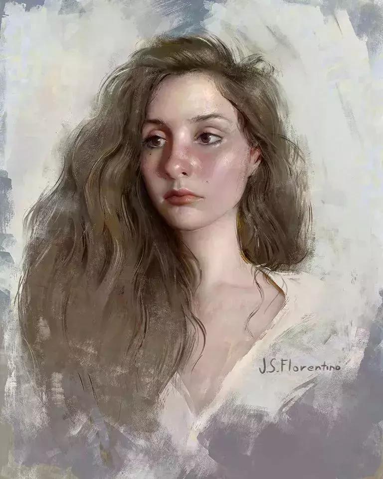 如何用手绘板画出油画纹理,画人物插画铅笔油画质感