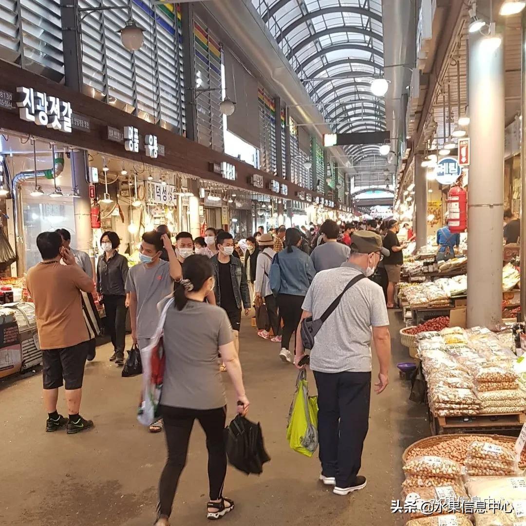 韩国的蔬菜水果批发市场,韩国最便宜的苹果水果