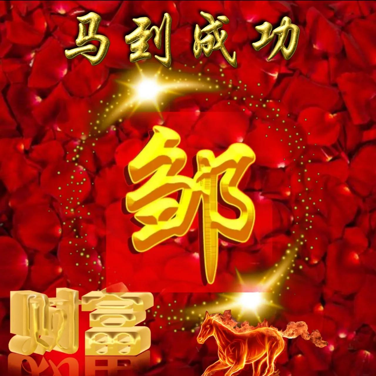 大字体闪闪发光姓氏头像好看,108张烫金姓氏头像丁