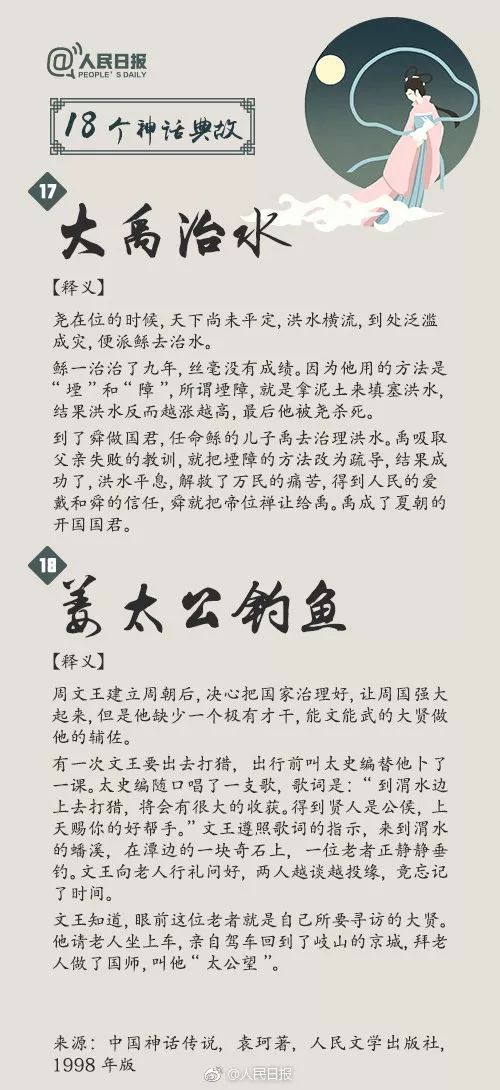 适合孩子听的中国神话故事,人民日报18个经典