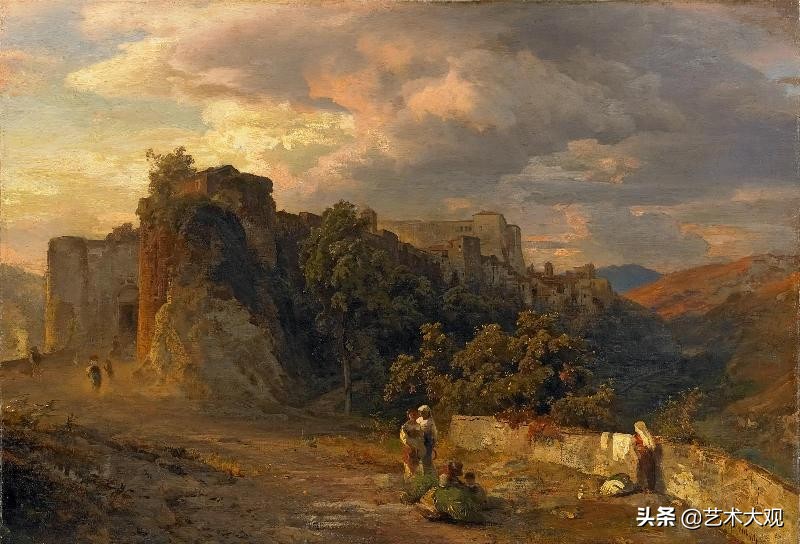 欧洲古典风景油画作品欣赏,德国古典画家风景油画作品