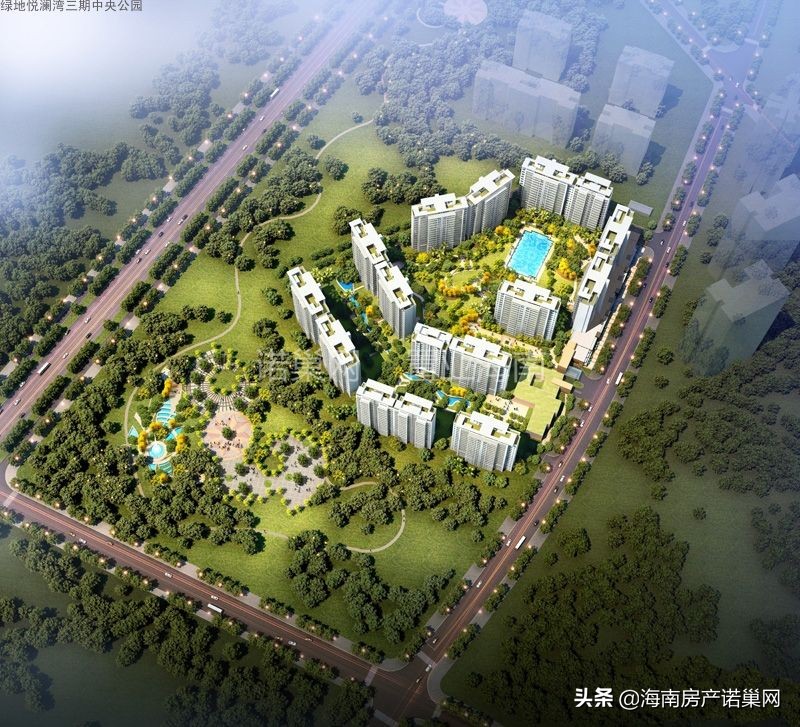 三亚绿地悦澜湾一楼跃层,三亚绿地悦澜湾三期中央公园