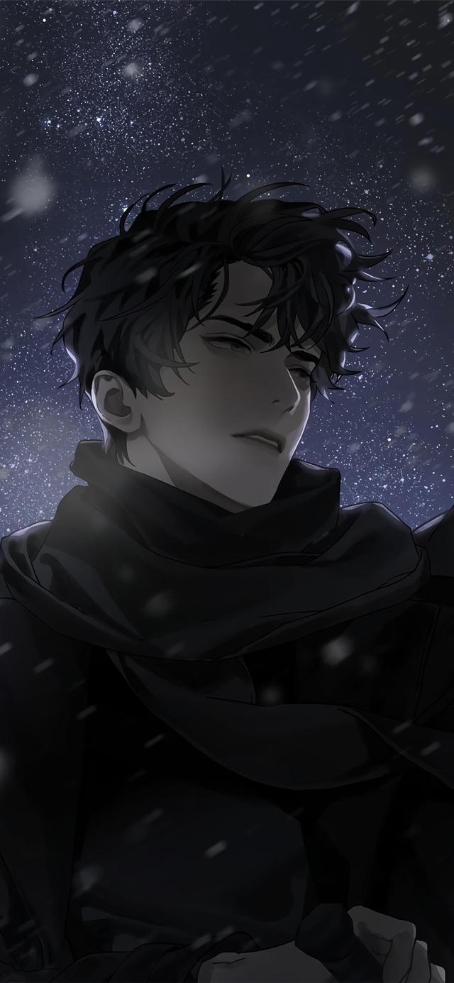 韩漫素描黑白动漫风壁纸,帅气冷酷的动漫人物画法