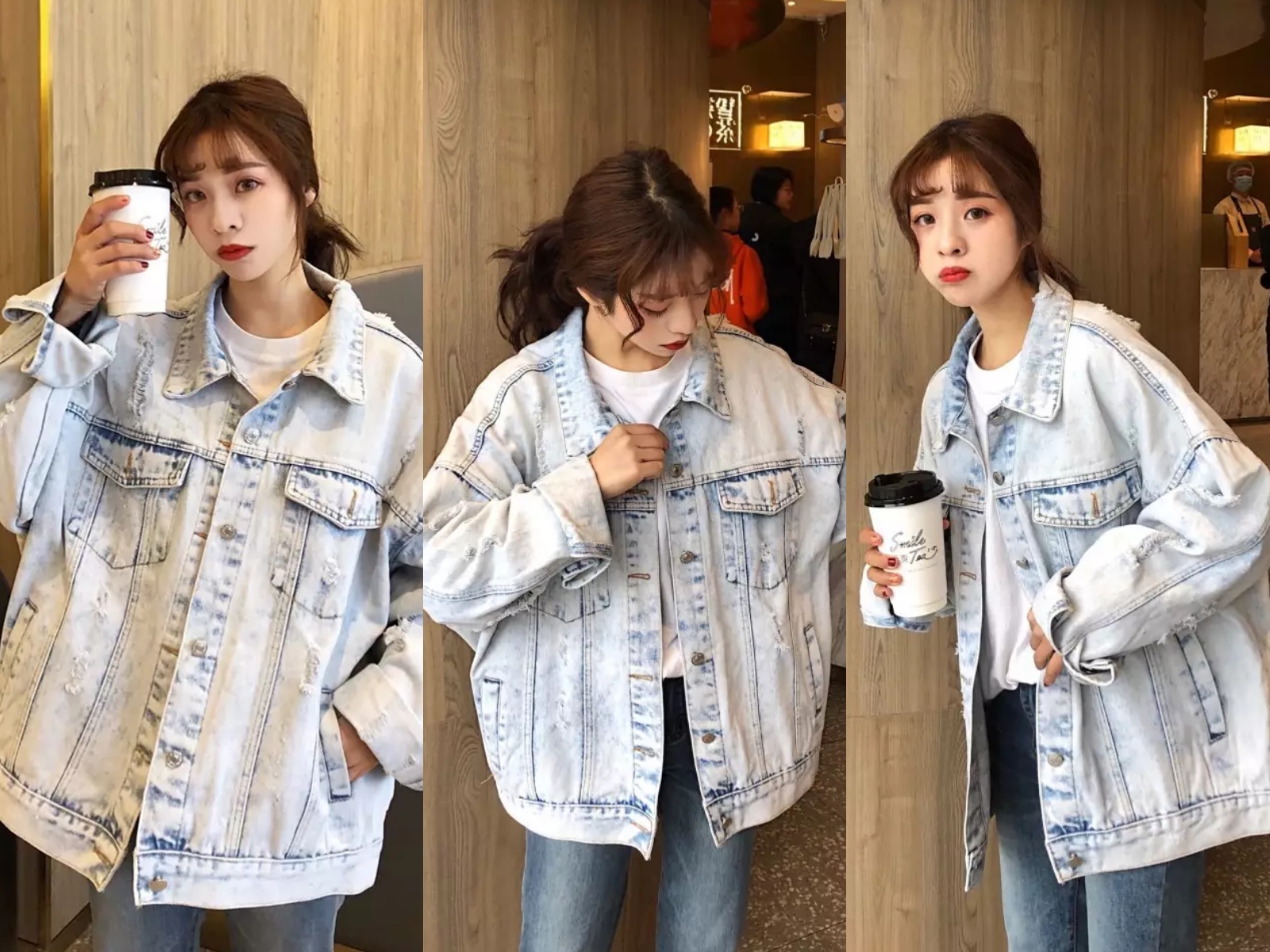 微胖女生牛仔外套春秋百搭款,牛仔外套小众百搭适合微胖女生