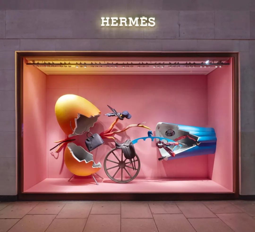 爱马仕橱窗展示设计手绘图,爱马仕2023橱窗设计最新款