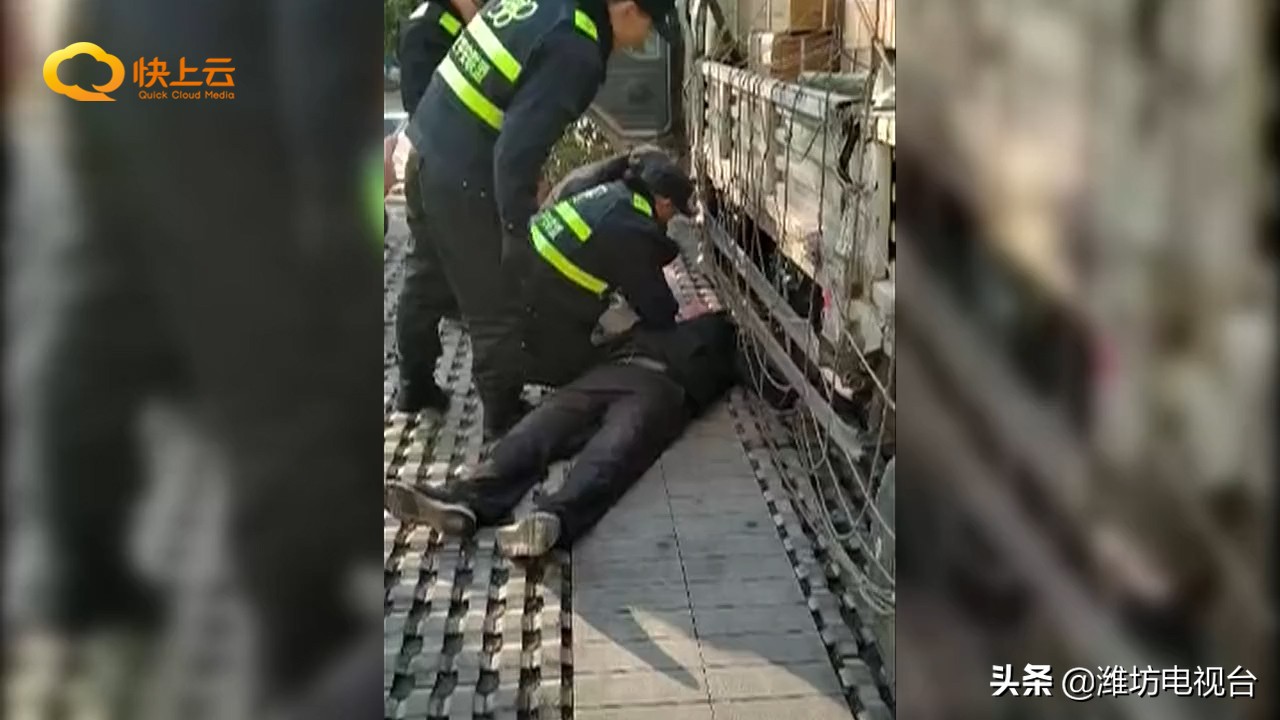 潍坊阳光壹佰城市广场一货车司机心脏骤停物业秩序维护员见义勇为