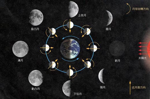 月亮为什么不能和地球一起转,月亮绕地球一圈为什么不是30天