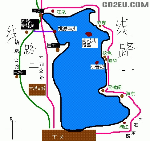 云南双廊自助旅游攻略,云南旅游大理双廊旅游攻略路线图