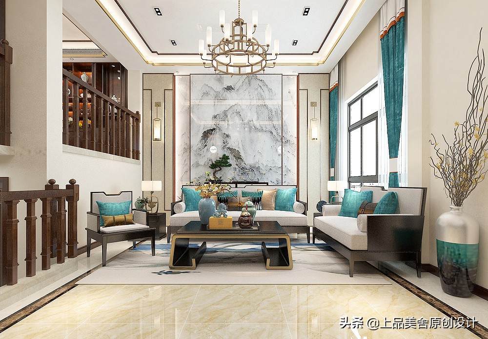 350平米别墅,看多了花里胡哨的风格,最后觉得还是中式最好看