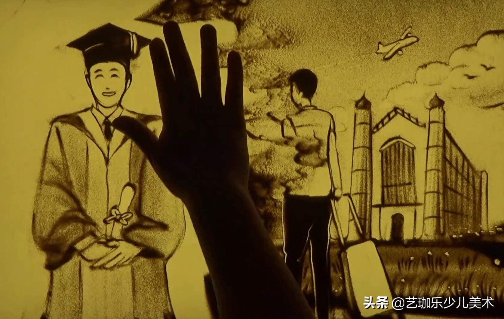 幼儿零基础沙画动物,金丝沙画教程零基础入门