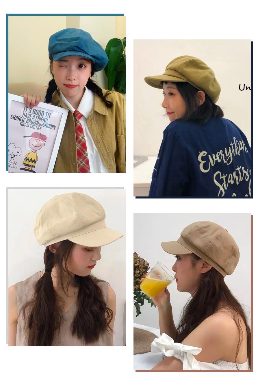 适合圆脸女生戴的冬季帽子,适合女士夏季长脸型戴的帽子