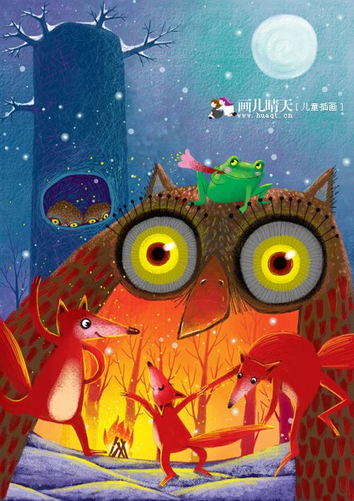 唯美插画壁纸动物,简单又漂亮的动物插画