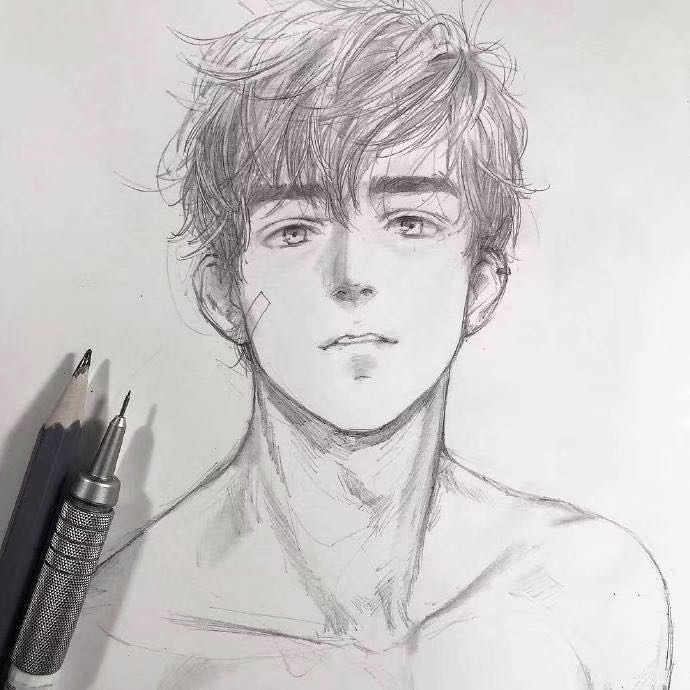 绘画素材铅笔风景图片,绘画素材人物铅笔画