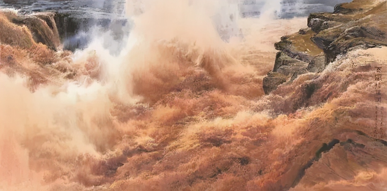 画黄河壶口瀑布的画家徐惠君,专访国画家徐惠君壶口瀑布画法