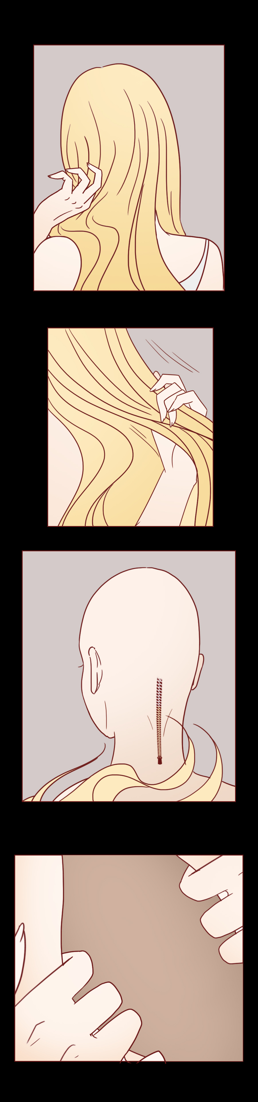 女生偷偷回头看男生漫画,人性观察漫画