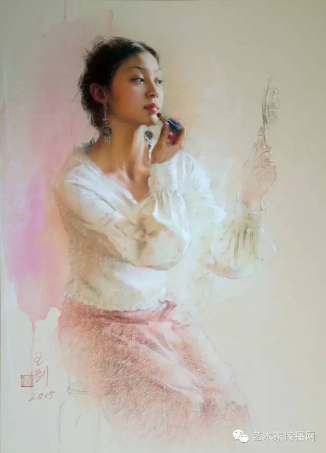 王剑的绘画作品欣赏,画家王剑粉笔画作品欣赏