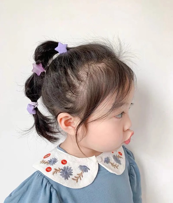 宝宝齐耳短发辫子简单洋气扎法,短发儿童麻花辫扎头发