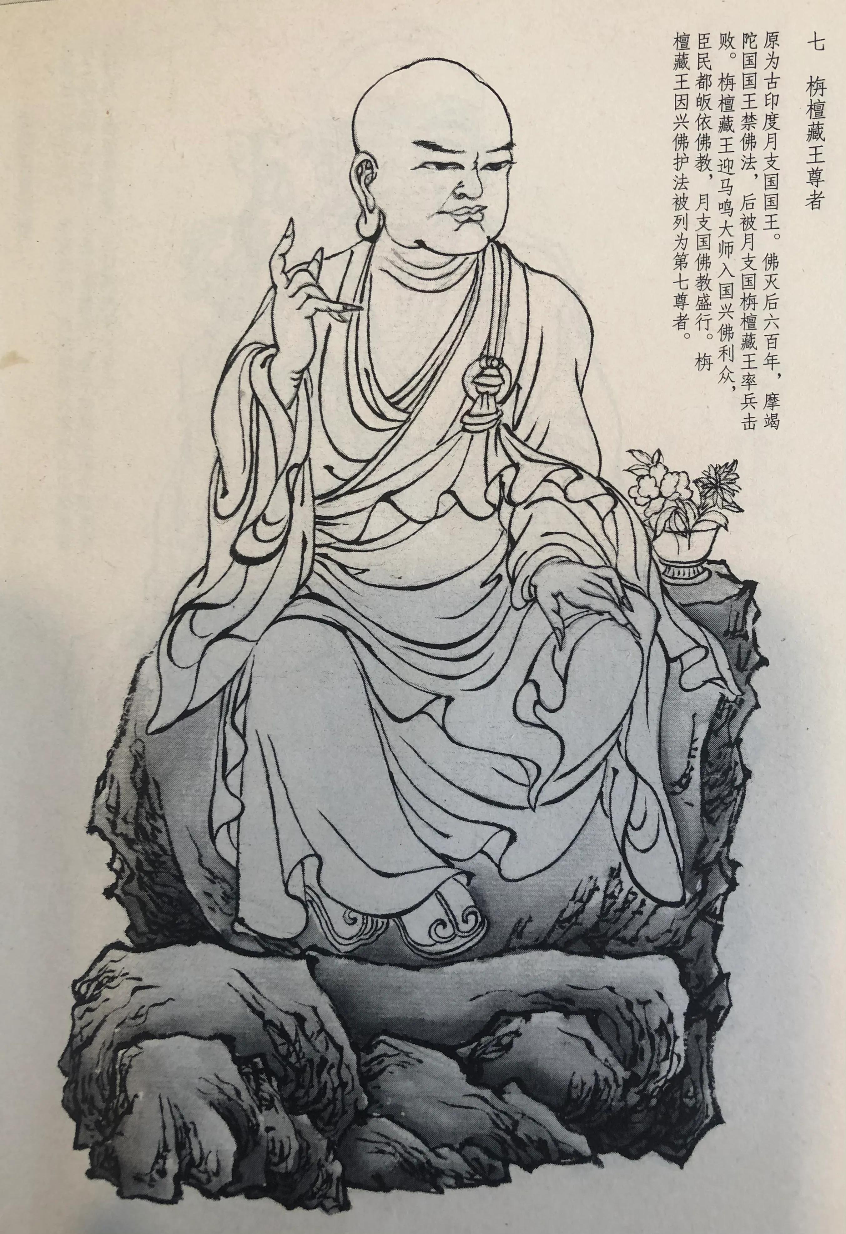 五百罗汉白描图片大全,五百罗汉线描图谱