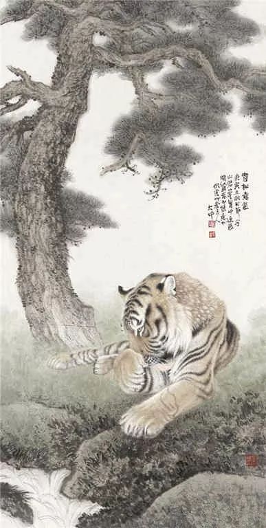 他笔下的虎充满了人的柔情与善意
