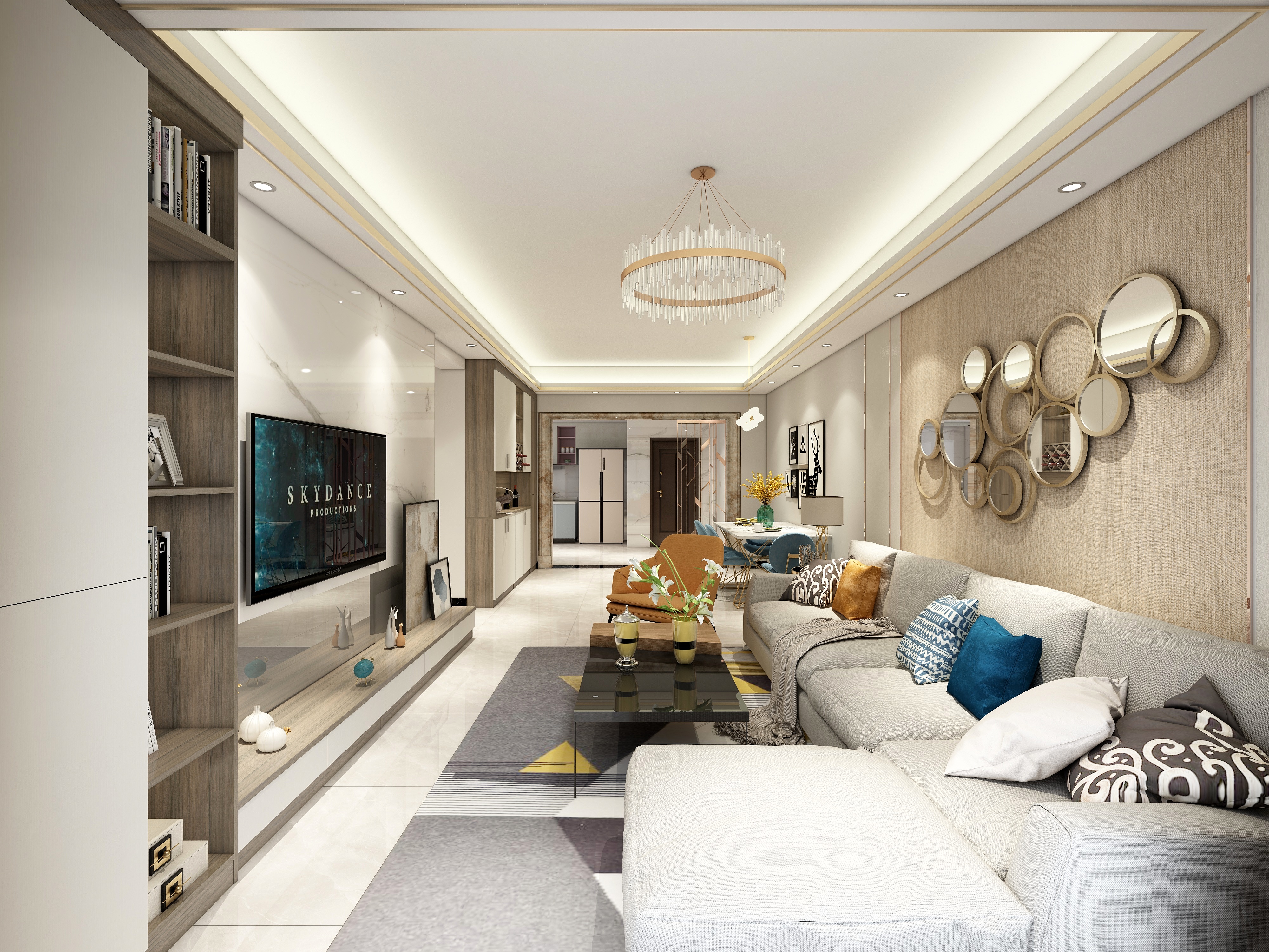 谁说沙发一定要靠墙放,沙发只能靠边放