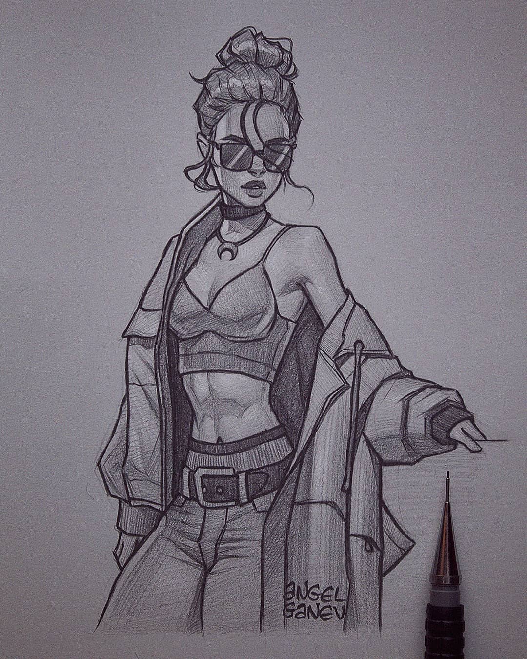 自动铅笔画人物,自动铅笔手绘人物