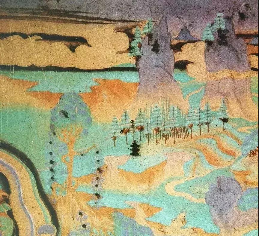 青色意境图,展现中国传统美学独有的意境