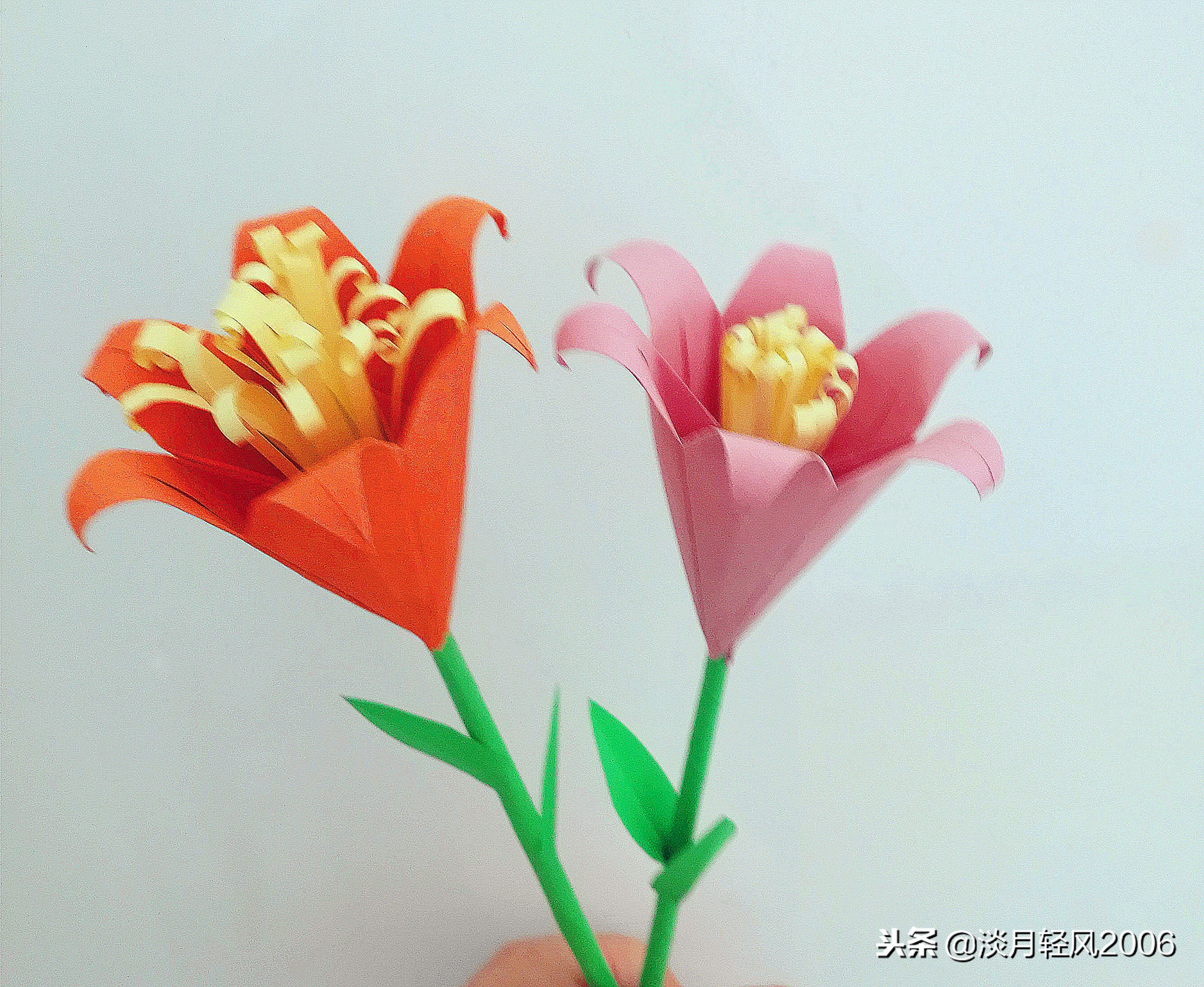 手工百合花制作幼儿园,百合花幼儿手工