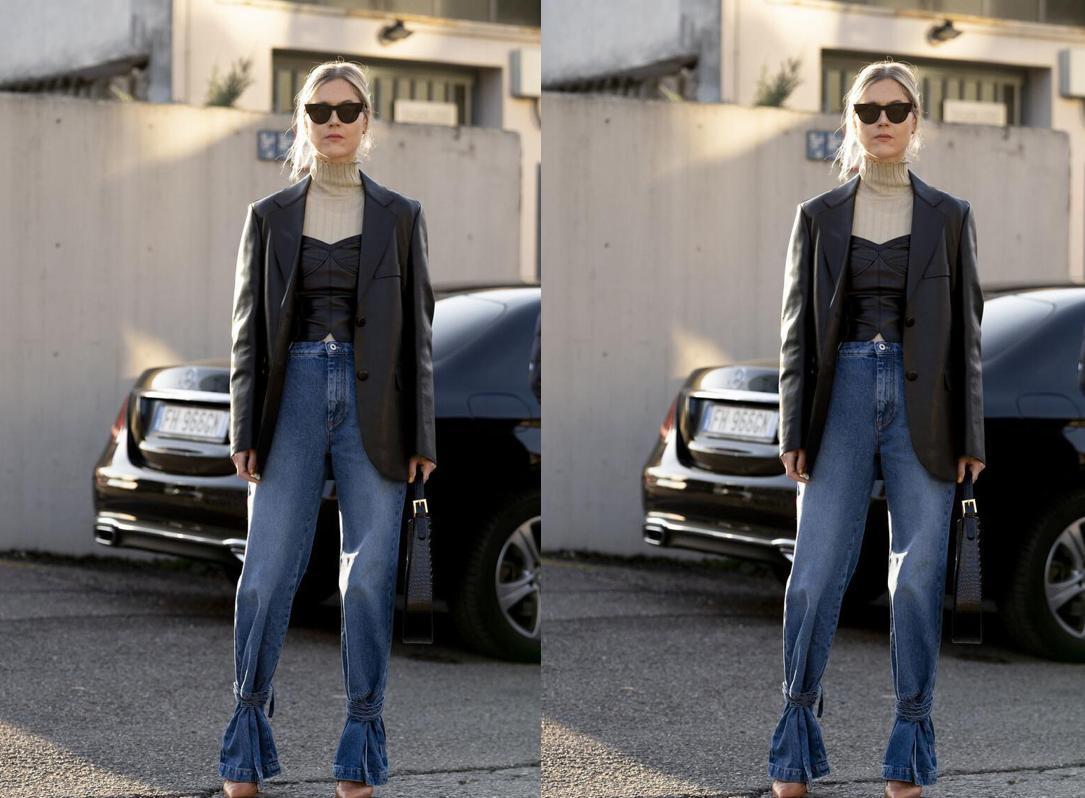 阔腿裤高跟鞋喇叭裤,阔腿裤穿高跟鞋好看吗