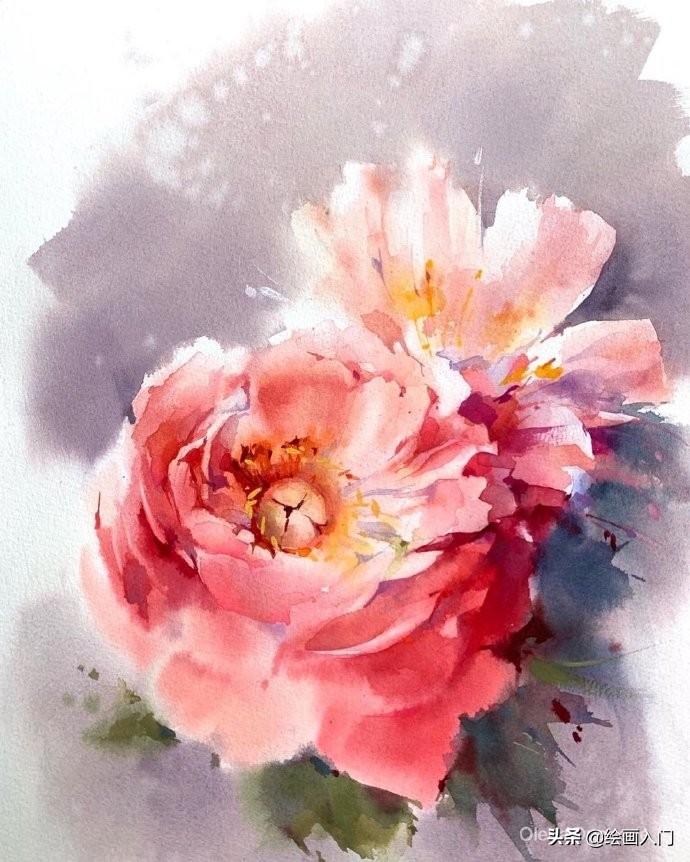 唯美写意水彩花卉,各种水彩花卉的表现技法学习吧