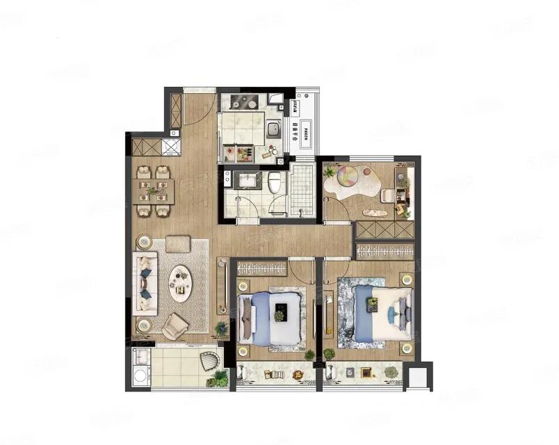 东亭新城天一府和绿城诚园哪个好,东亭绿城诚园110户型