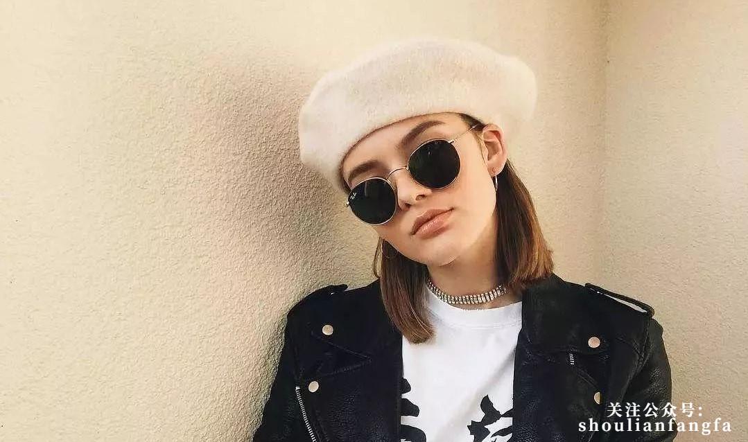 半遮式帽子显脸小,半永久瘦脸