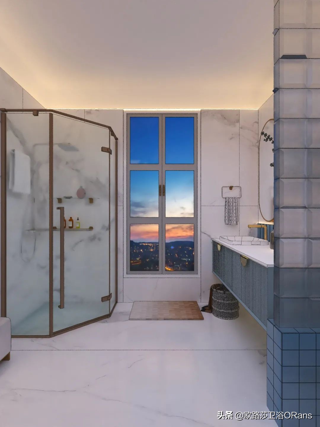 当地中海风席卷了你的浴室，是一种怎样的体验呢？