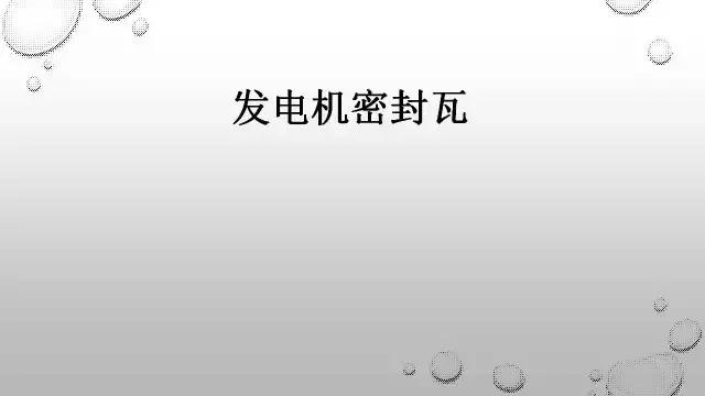 发电机密封瓦,发电机密封瓦的安装方法