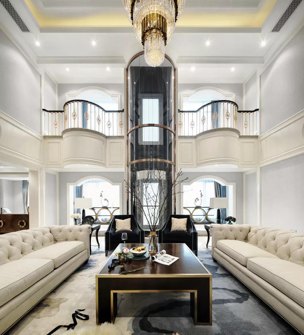 560平别墅法式装修效果,540平现代风格别墅装修