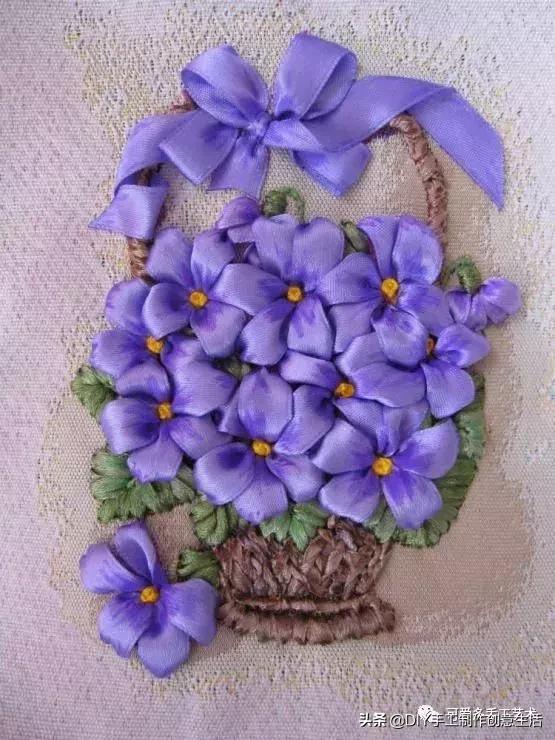 绣一朵花要多久,丝带绣的扭转绣针法