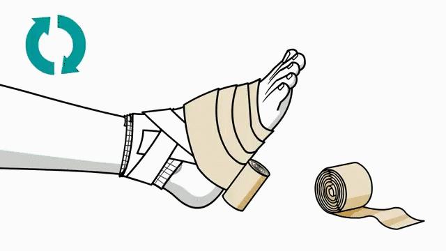 崴脚了用什么加压包扎,打篮球崴脚加压包扎