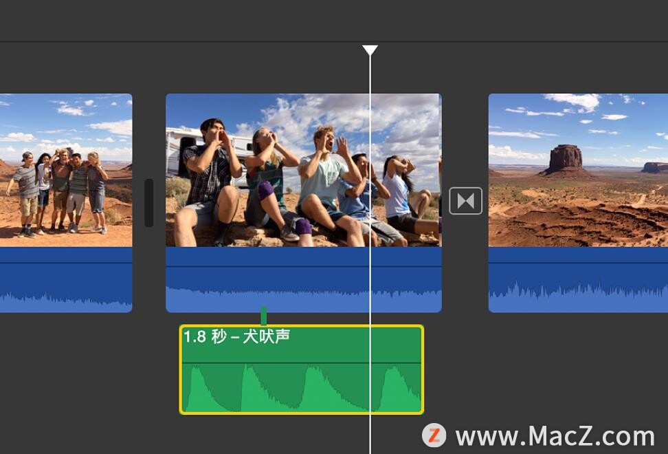 如何在Mac上的iMovie剪辑中添加音频效果？