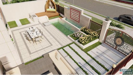 庭院设计庭院地面不会铺不用愁,有风水布局的庭院设计图片