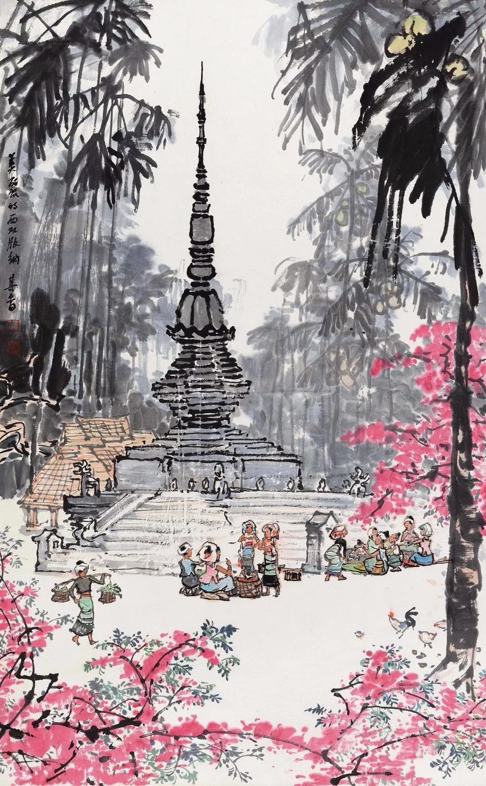 水墨画夜景欣赏,画夜景最好的中国画