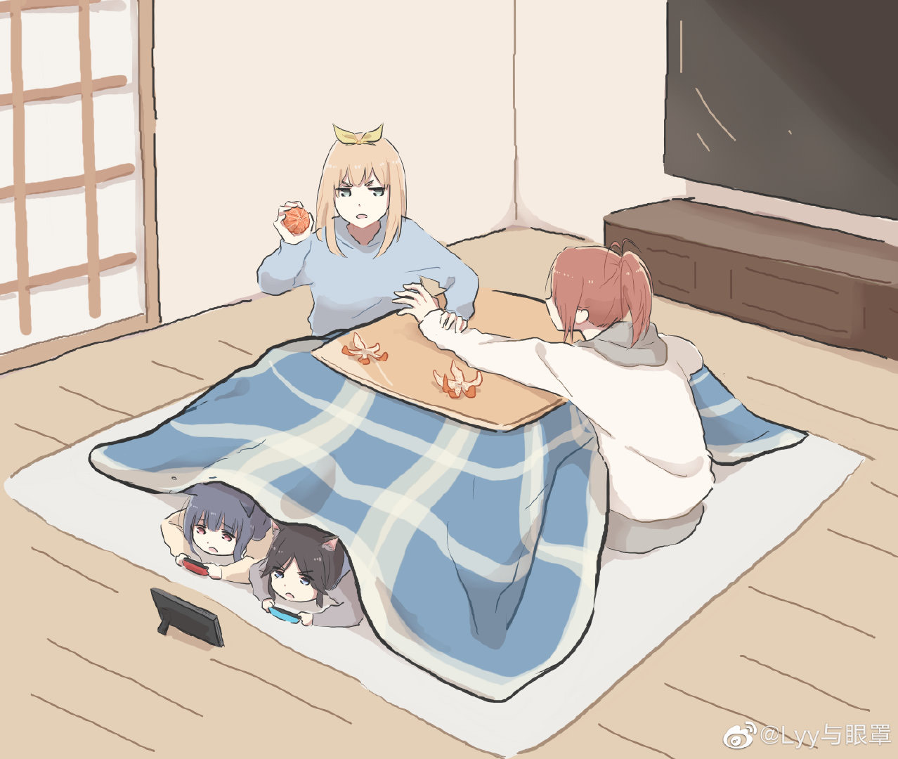 铲屎官们你们了解柴犬吗,铲屎官和他的主子插画