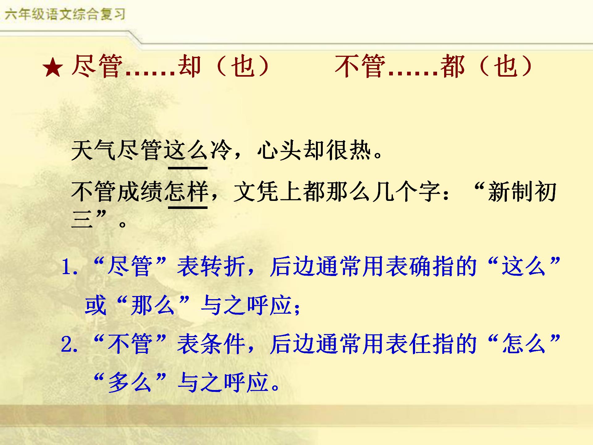 小升初语文综合复习，关联词专题，小学常见8类关联词特点及修改