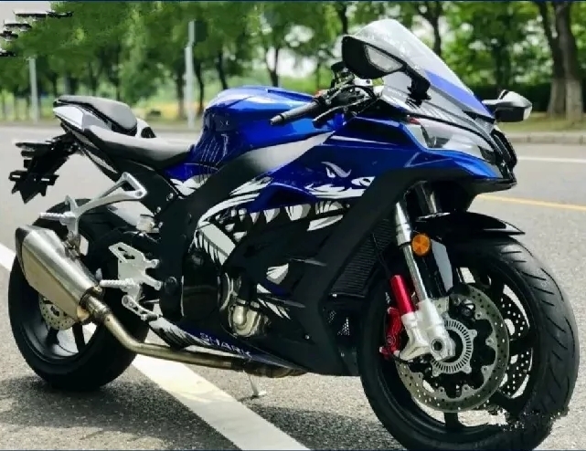 国产大牛珠峰华鹰HY500一比一精仿川崎ZX-10R!