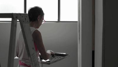 老奶奶绘画出神入化,老奶奶画渐变画